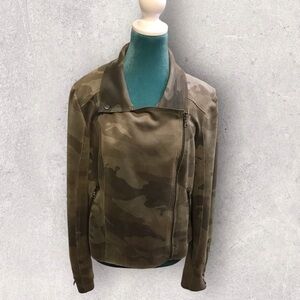 Merrakech camo sueded moto style jacket